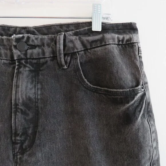 GOOD AMERICAN Good 90's Icon High Waisted Loose Ripped Jeans Black267 - Size 32 - Picture 5 of 14